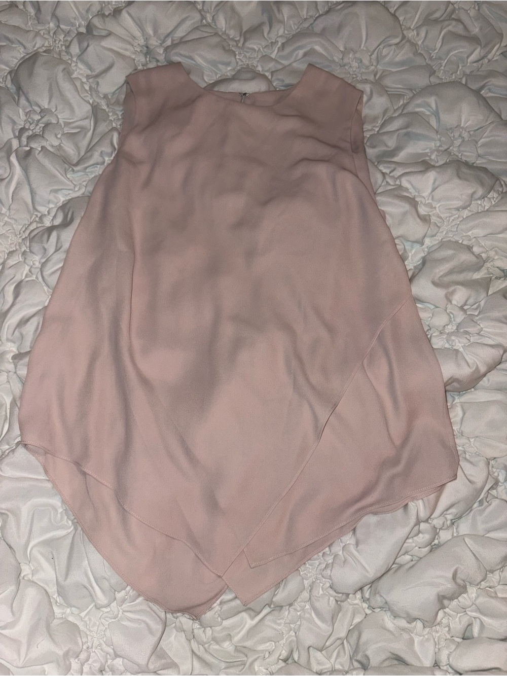Ivanka Trump Layered High-Low Blouse in Light Pink
